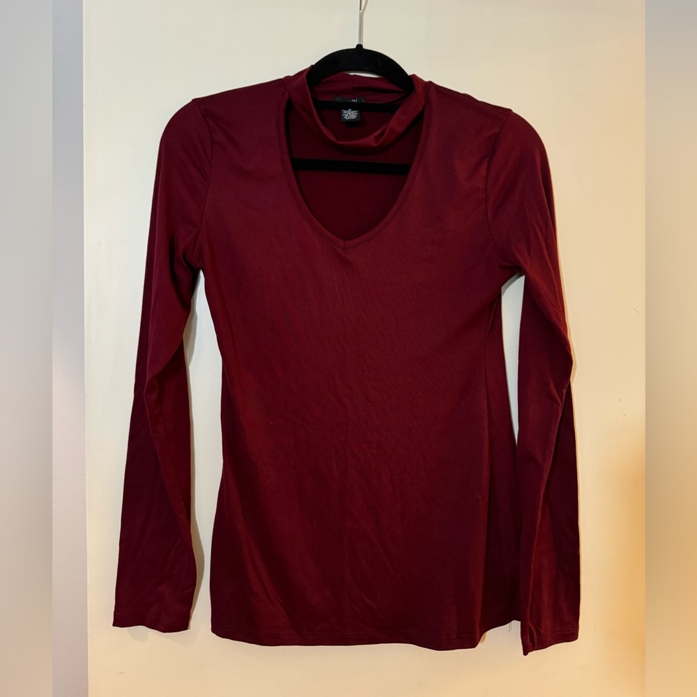 Rue21 Deep Red Long Sleeve Blouse Size Mediun